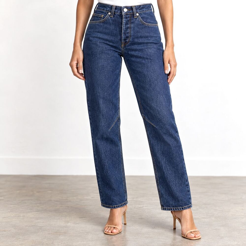 rag & bone Engineer High Rise Straight Jeans Size 26 Dark Indigo